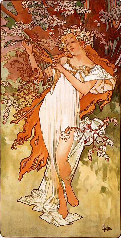 Lente door Alphonse Mucha